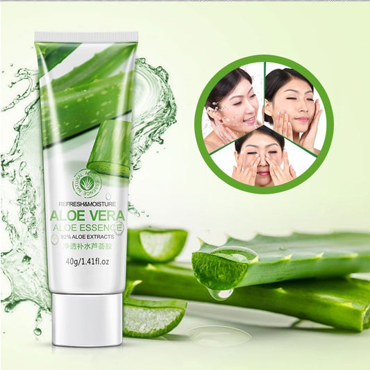 Hydrating Aloe Vera Gel Oil Control Moisturizing to Blackhead Shrinking Pore After Sun Soothing Skin Care - Beemyn