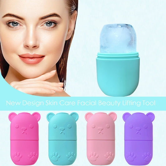Ice Face Roller Ice Face Mould Ice Holder For Face Ice Stick Beauty Facial Icing Roller Skin Care Silicone Face Ice Cube Icing Tool Ice Sphere For Brighten Remove Lines - Beemyn
